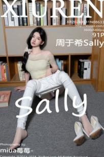 【秀人网】周于希Sally-图书馆隐秘角落私房写真：浅黄色蕾丝露肩上衣配紧身白裤，展现极品美腿与清纯诱惑，无圣光大尺度唯美视觉盛宴（2024.05.31）