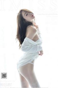 IMiss爱蜜社-628-梦心月-心愿旅拍轻透白色连衣短裙肉丝-2021.09.08