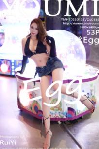 YouMi尤蜜荟886期：尤妮丝Egg极致诱惑，黑色镂空服饰私房写真，室内大尺度性感魅力，冷艳美腿诱惑无限。