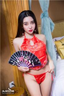 李梓熙- [TouTiao头条女神]高清写真图 2017-03-11 红肚兜写真