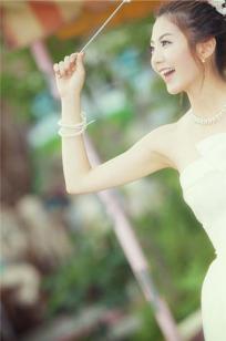 韩国车模女神李恩慧 黑色天使写真图