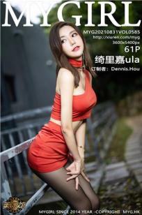 宅男女神绮里嘉 鲜艳红裙魅惑黑丝