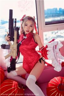 极品美女黄楽然 极品COS枪娘造型