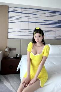 杨晨晨 - 黄色紧身裙配肉丝，极致诱惑私房照，酒店内拍摄展现修长美腿与曼妙曲线，清新中不失性感