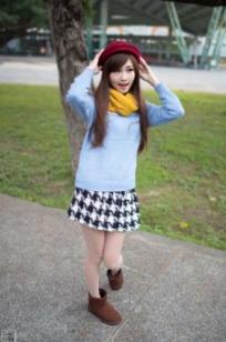 台湾正妹张雅筑《台湾花博园区》高清户外清新街拍甜美写真集[90P]