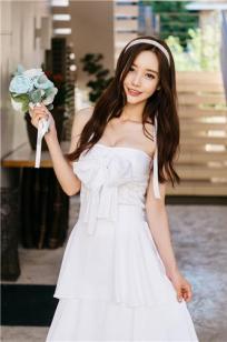 南韩美人孙允珠 唯美系吊带内衣三