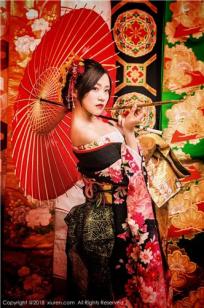 日式花魁许诺Sabrina 和服女神性感妖娆