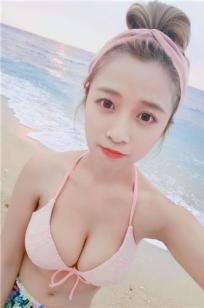 林芷葳 海边大波！E奶妹超萌私房照诱惑写真图