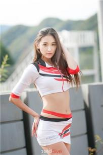 架景- 南韩美女赛车女郎清爽写真