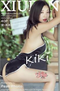 性感美女宋KiKi 黑色旗袍白色蕾丝