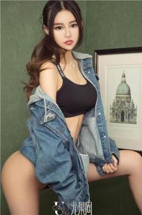 李沐沐的清爽初夏 黑色花边比基尼