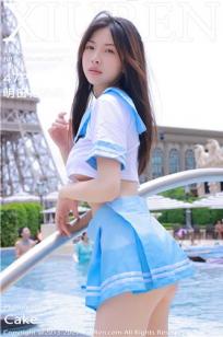 养眼妹子明日花桃桃 水手服室外泳池系列