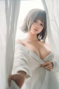 蠢沫沫-衬衫窝 窗边宽松白衬衫清纯性感私房诱惑写真