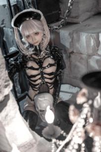 蠢沫沫-145-生日福利：暗黑哥特风漆皮兔女郎，冷艳cosplay诱惑写真